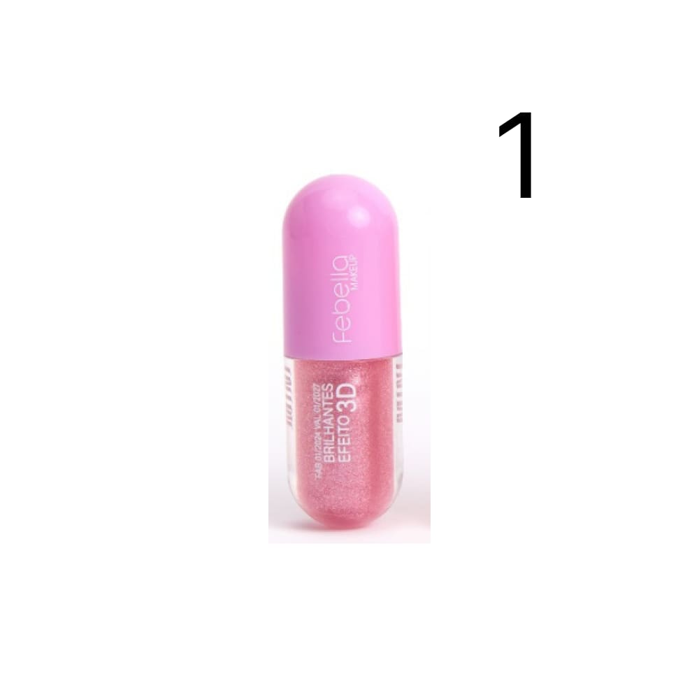 Mini Lip Oil Brilhantes Efeito 3D - Febella