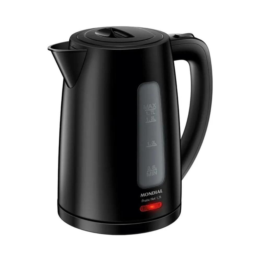 Chaleira Elétrica Mondial Pratic Hot 1,7L CE-17 1850W Preto 220V