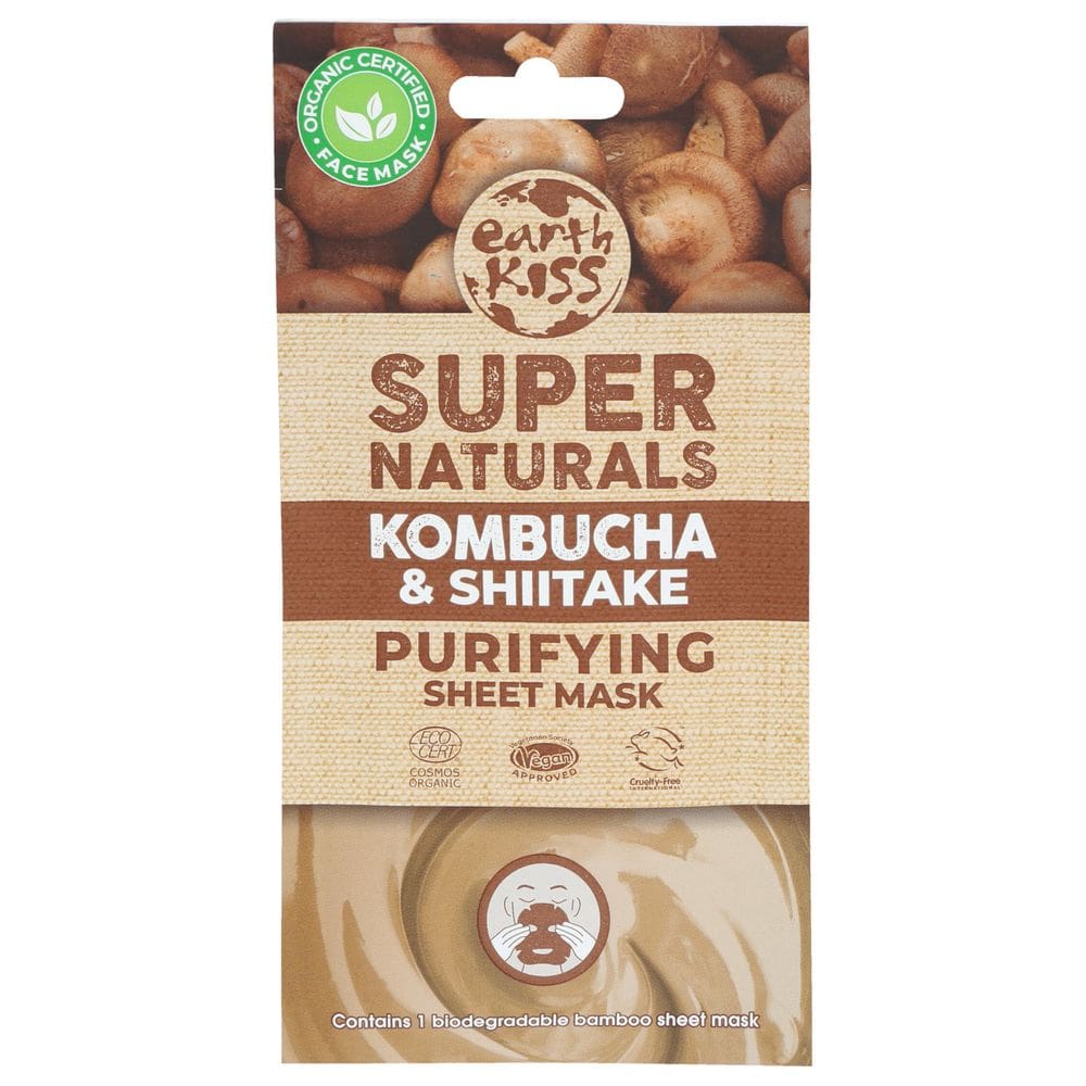 Máscara facial Earth Kiss Kombucha Shitake Organic