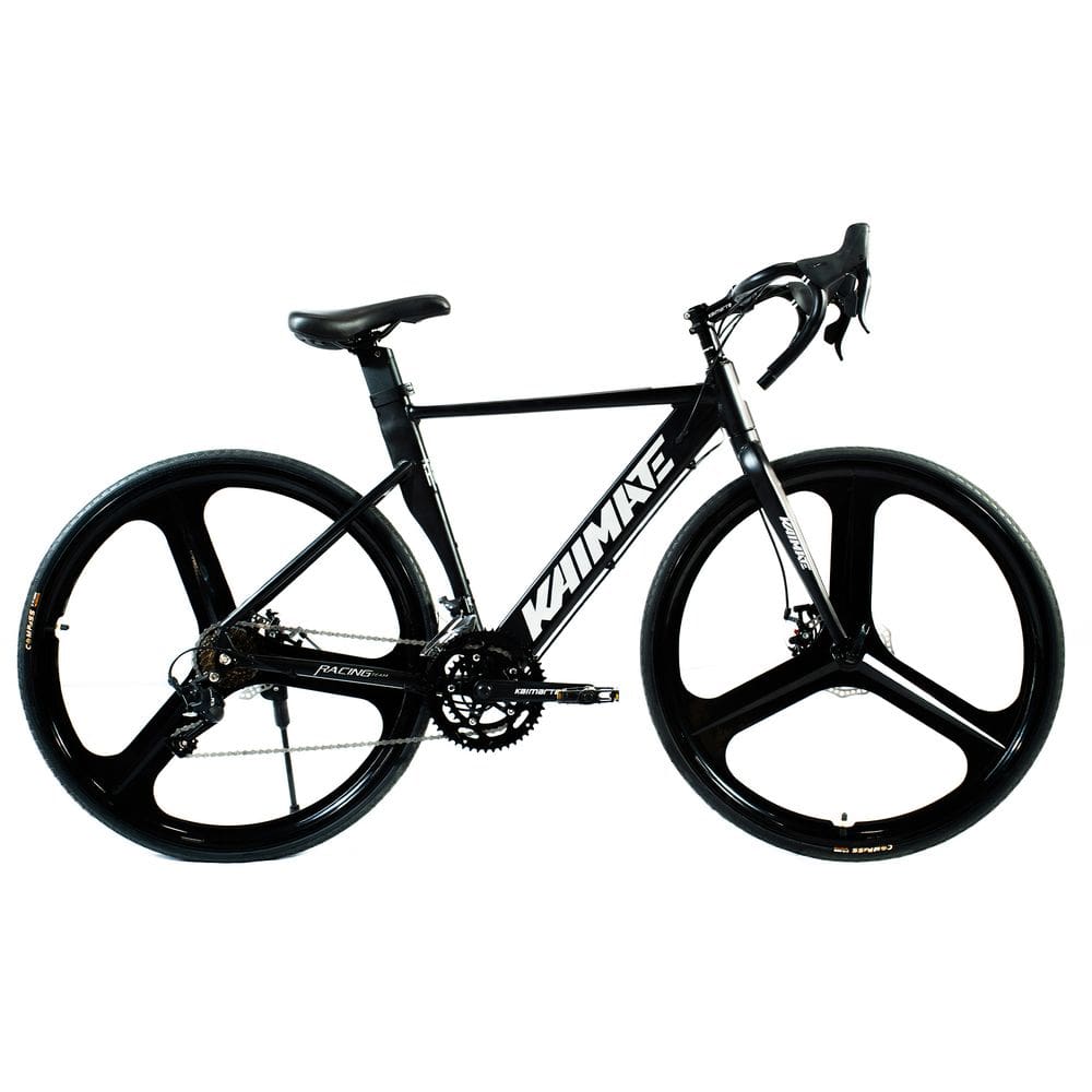 Bicicleta Speed Aro 700 Bike 16V AeroEdge Roda Liga de Alumínio Magnésio Freio a Disco Quadro Alumínio Resistente Leve Cor Preto - WCT FITNESS