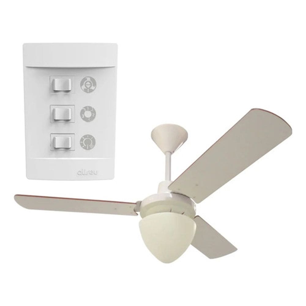 Ventilador De Teto Branco 127v 130w 105cm Aliseu Ice