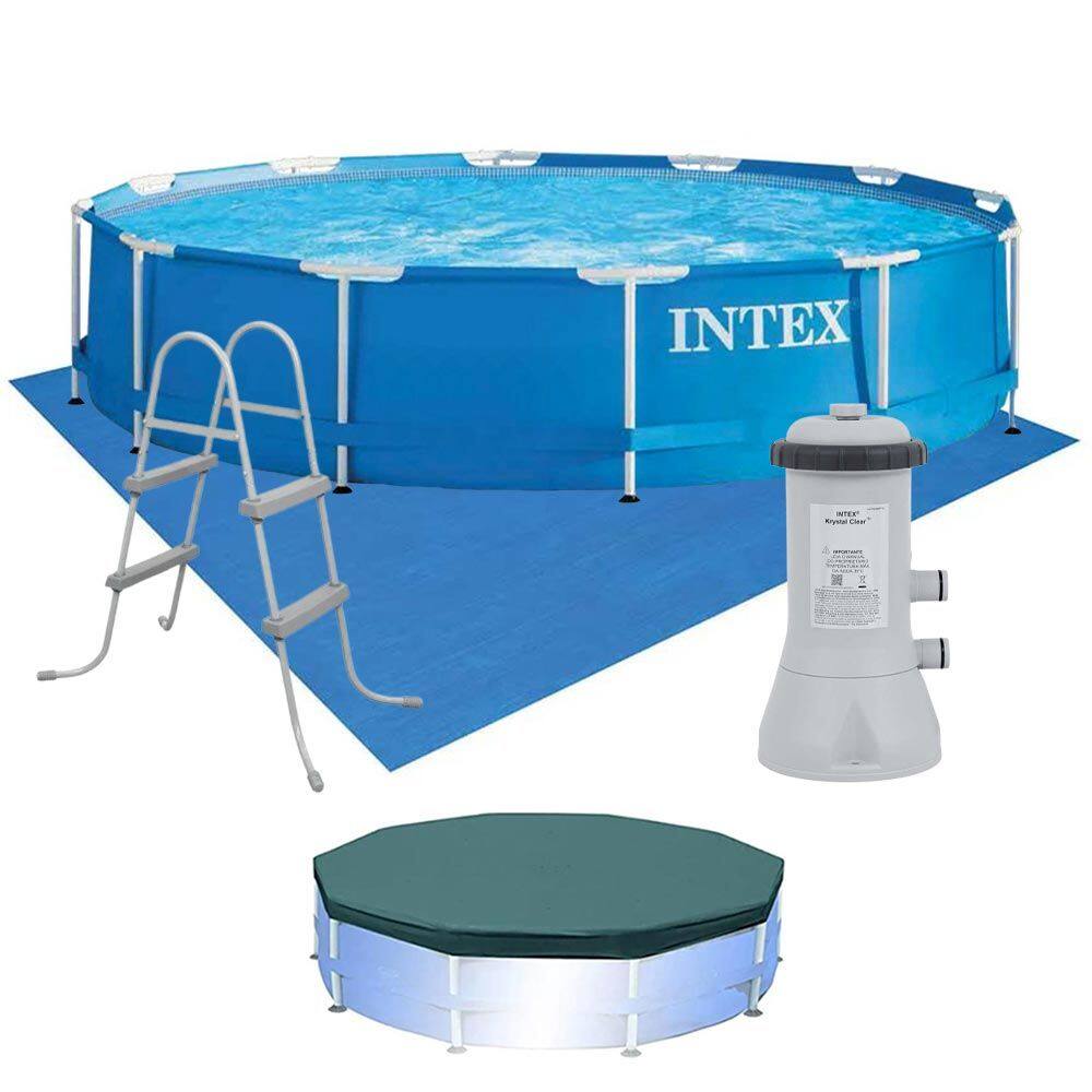 Piscina Estrutural 6.503 Litros Completa - Intex 220v