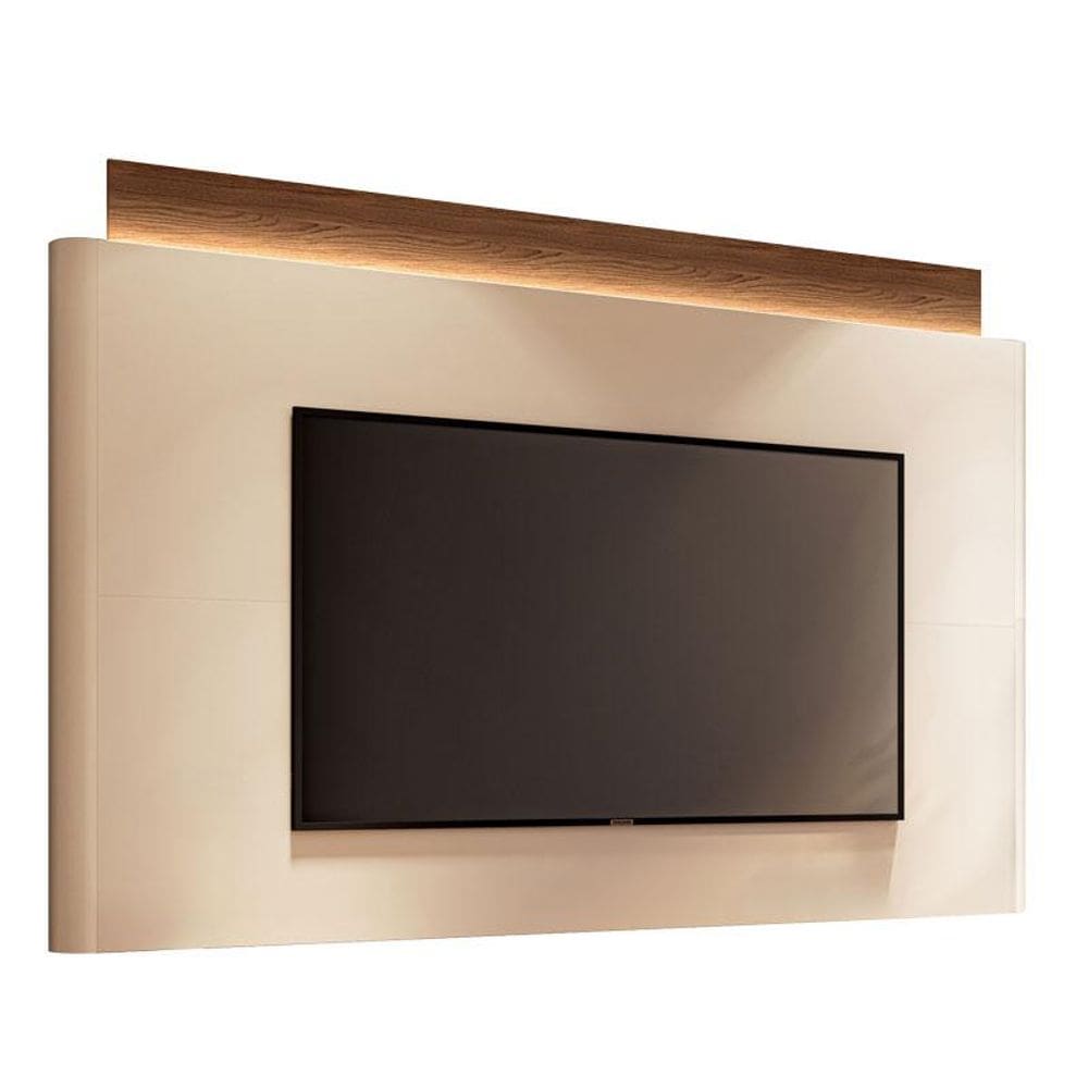 Painel Suspenso Nobre Castanho Off White - Hb Móveis