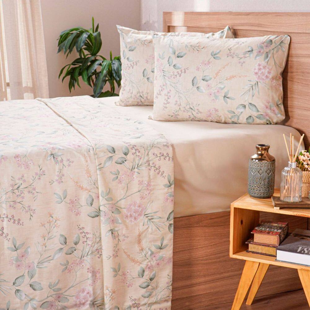 Jogo de Cama Queen Cotton Touch 4 Peças 158x198x35cm