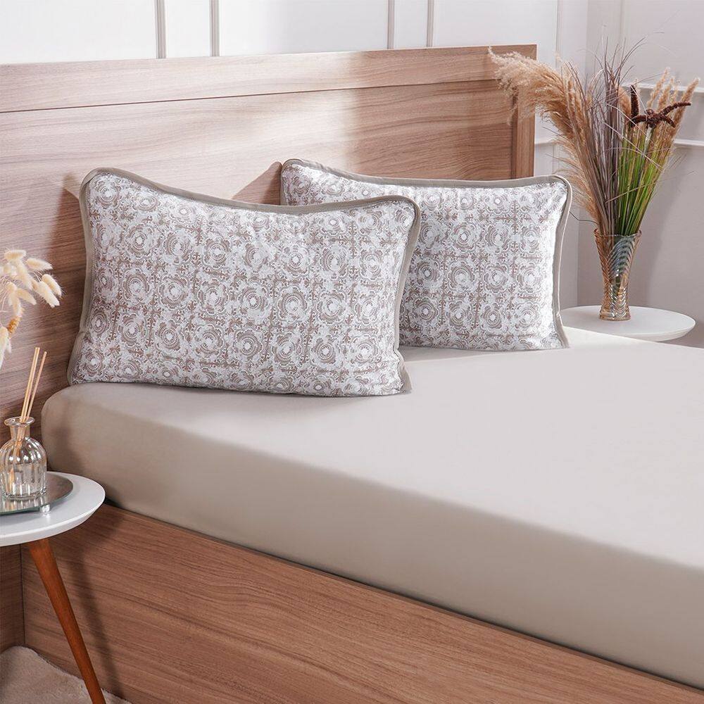 Jogo de Cama Queen 3 Pçs Malha Premium 145g/m² 100% Algodão 158x198x35cm