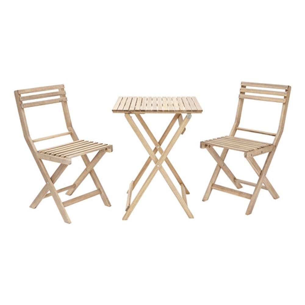 Conjunto Jardim Varanda Madeira Dobravel 2 Pessoas - Riviera