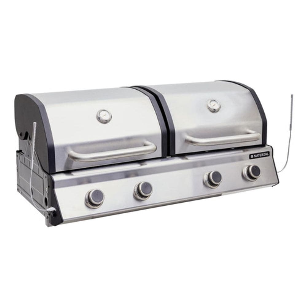 Churrasqueira Gas Embutir 110x60x50cm Aco Inox 4 Queimadores
