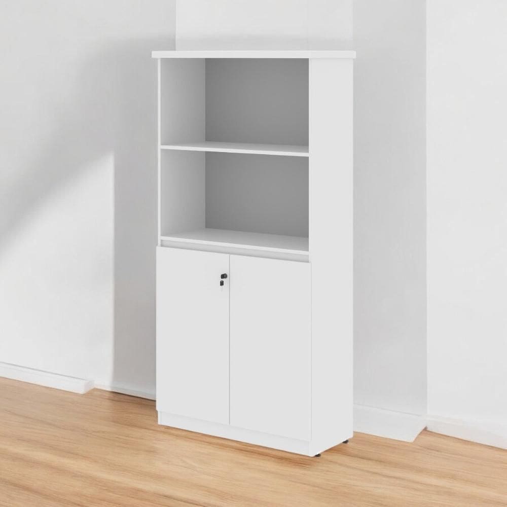 Armário Estante com Prateleiras Línea Branco