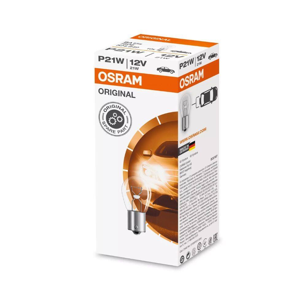 Par Lâmpadas P21w Osram 12v 21w 7506 Polo Base Metal