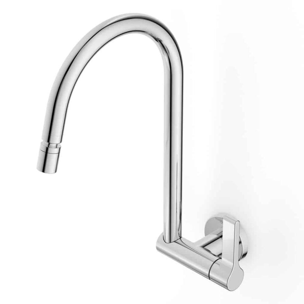 Torneira de Parede para Cozinha com Bica Alta Cromada Lix Celite