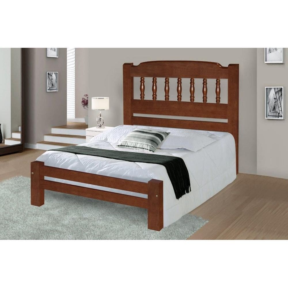 Cama Queen Size Roma de Madeira Maciça Tauari