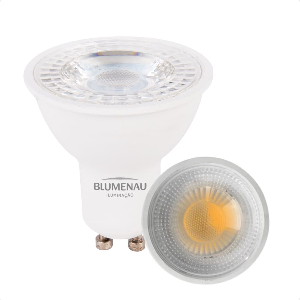 Kit 6 Lâmpada Led Dicroica Mr16 TDL 7W Bivolt Blumenau 4000K Neutro