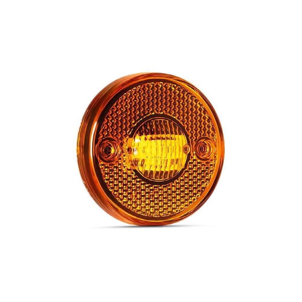 Luz Lateral Carreta Caminhão Trailer Reboque 65Mm Ambar