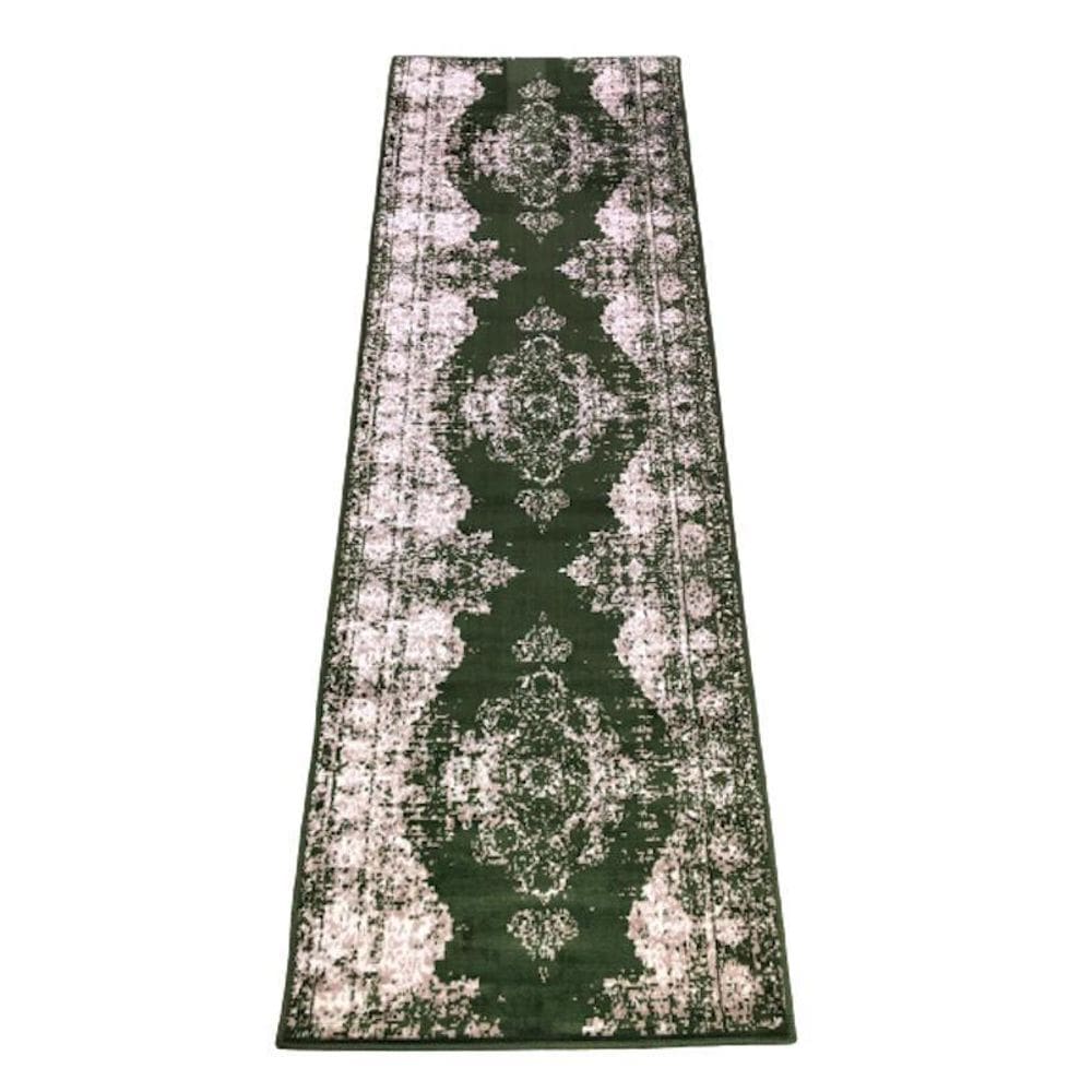 Passadeira Trilho 2M Vintage Reload Verde 80X200Cm Tpo Persa