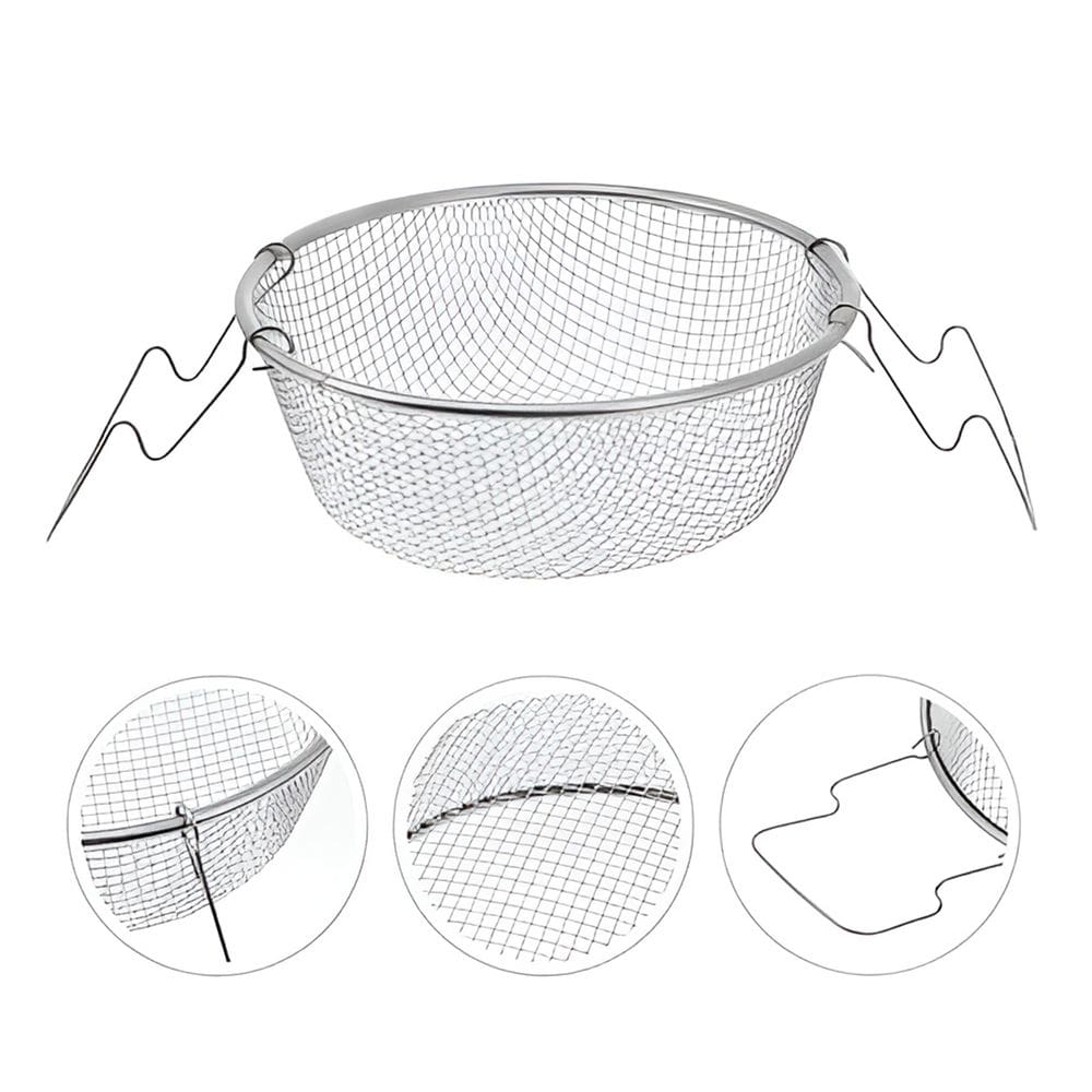 Cesto para Fritura Aço Inox com Alça Redondo 20cm