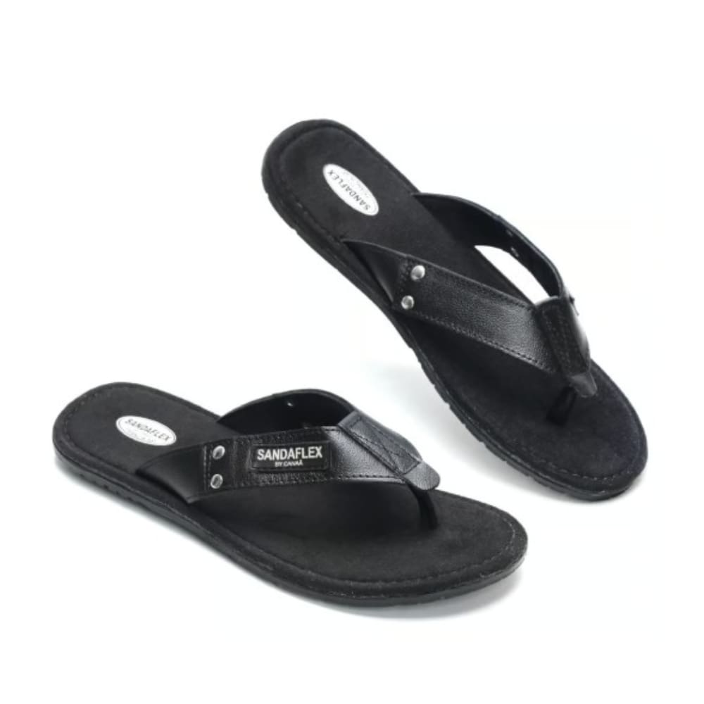 Chinelo Masculino Preto Couro tamanho 40