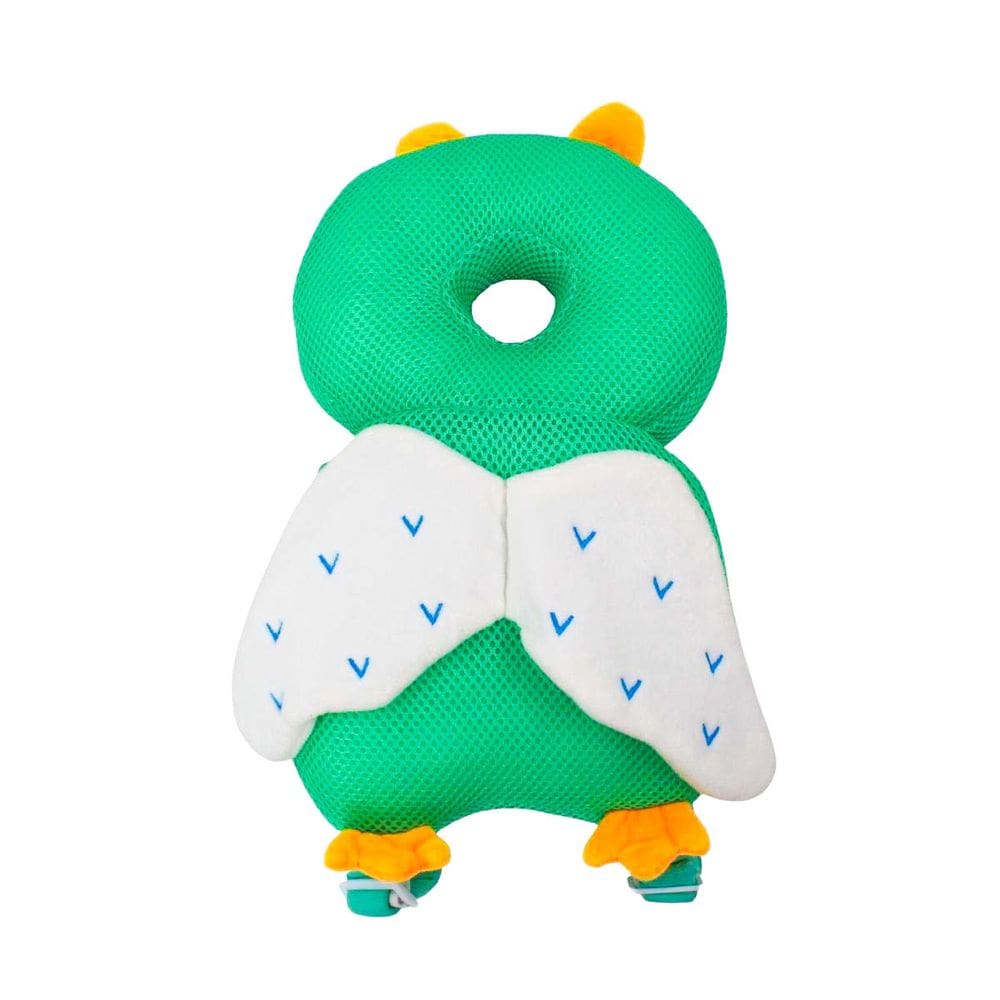 Almofada Mochila Proteção Cabeça Anti Queda Costas Bebe Cor:Verde
