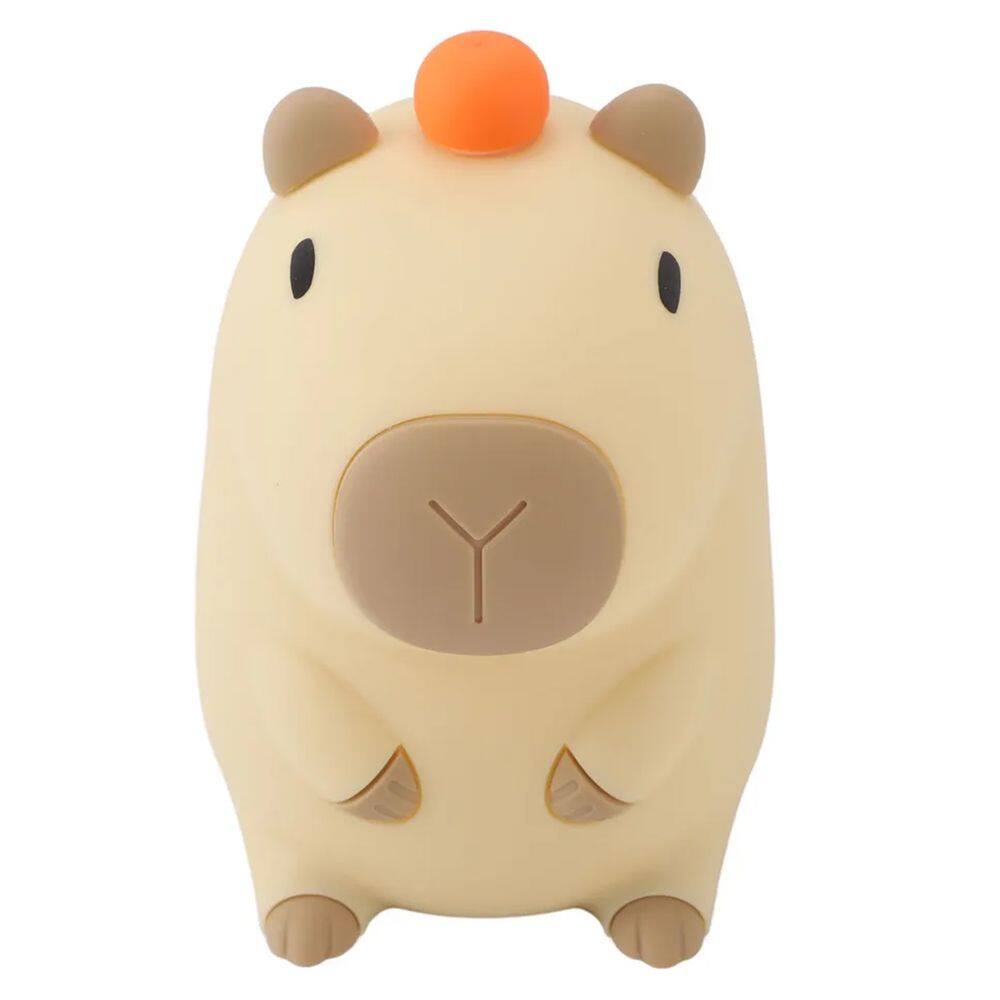 Luminaria Abajur Capivara Divertida Touch Muda Cor Recarregavel USB Mesa Divertida Iluminaçao Decoraçao