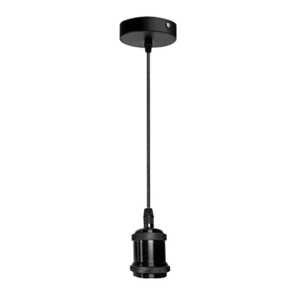 Lustre Pendente Luminaria Vintage Metal Fume