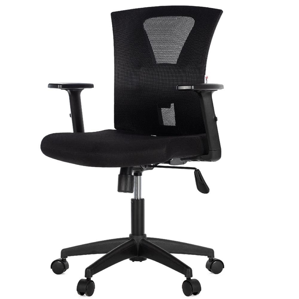 Cadeira Escritório Giratória NR-17 Diretor BLM0283 Blume Tela Mesh Preta Base Rodizio Nylon Preto