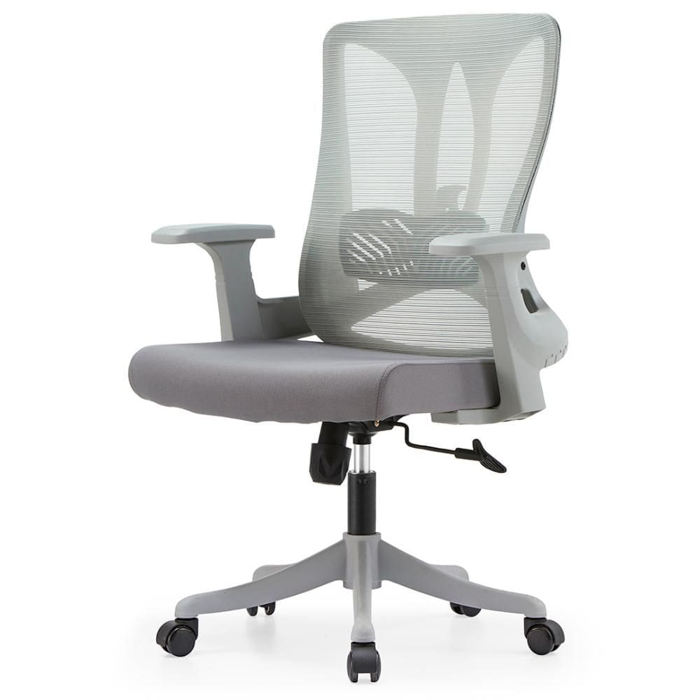 Cadeira Escritório NR-17 Giratória Diretor BLM768D Blume Tela Mesh Cinza Base Rodizio Nylon