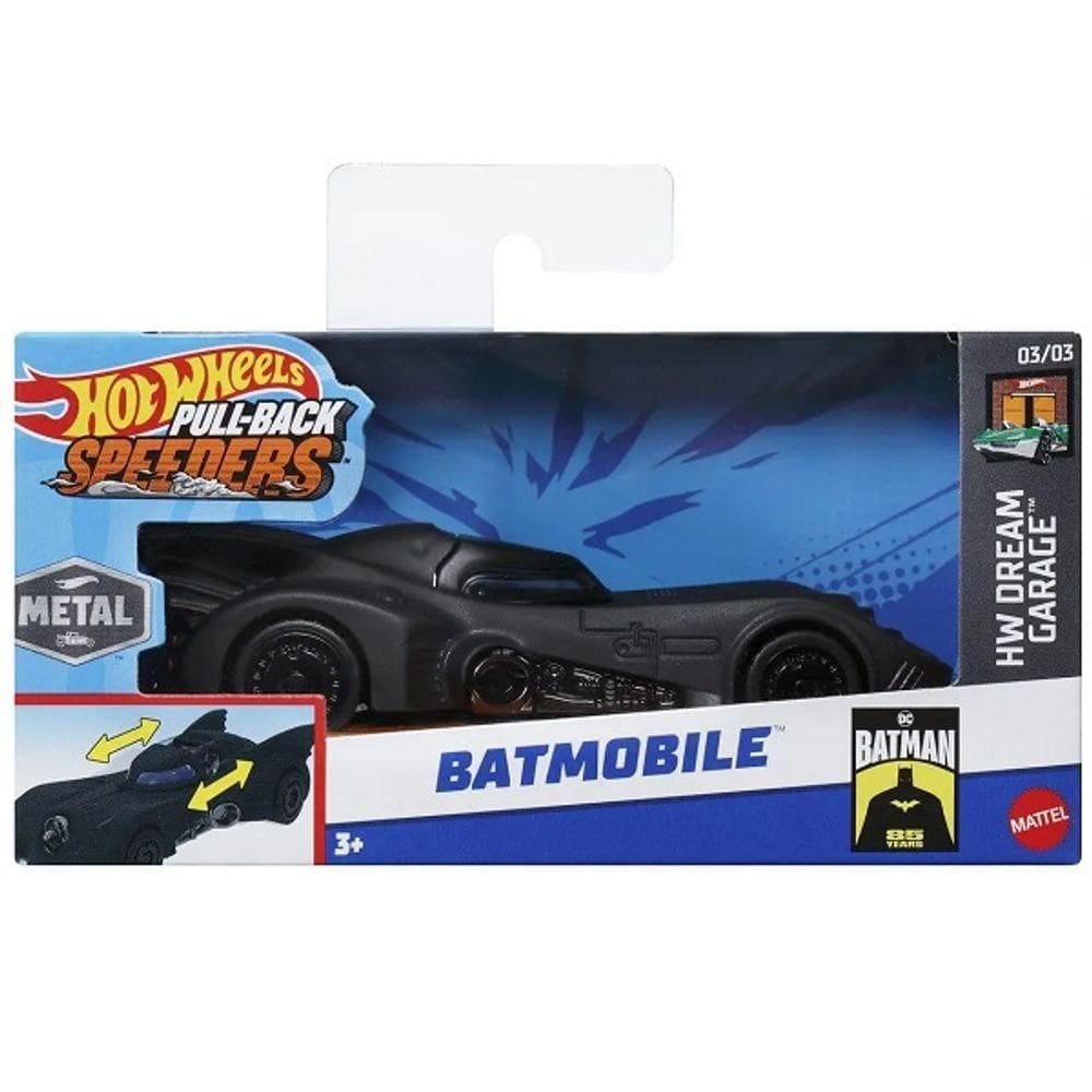 Hot Wheels Carro Pullback Batman - Mattel