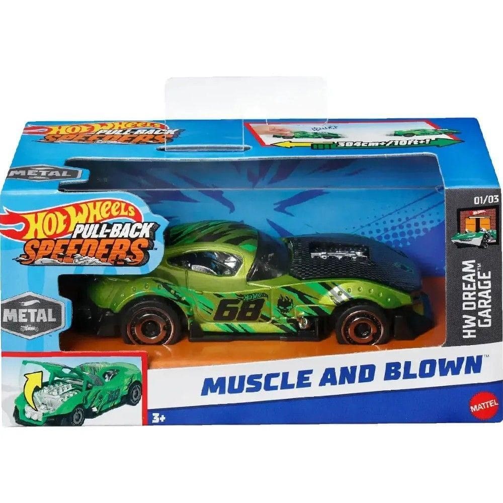 Hot Wheels Carro Pullback Muscle and Blown - Mattel