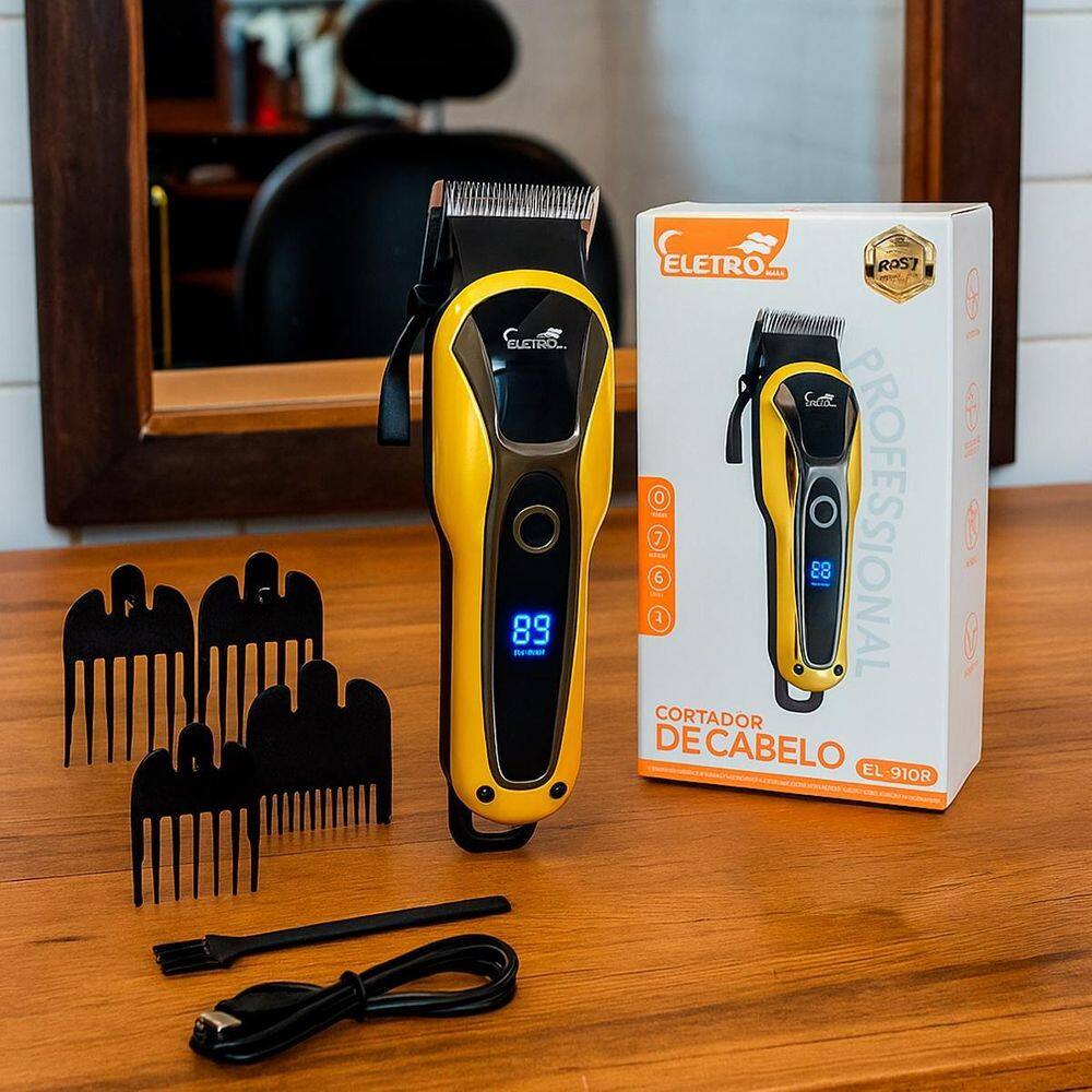Máquina De Cabelo Profissional Bivolt Sem Fio