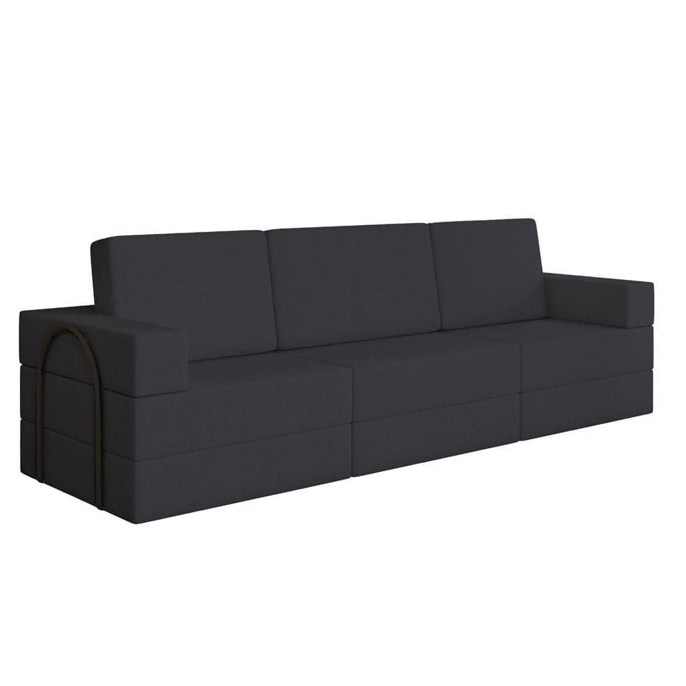 Sofá Cama para Sala de Estar 2 Lugares Magic Preto