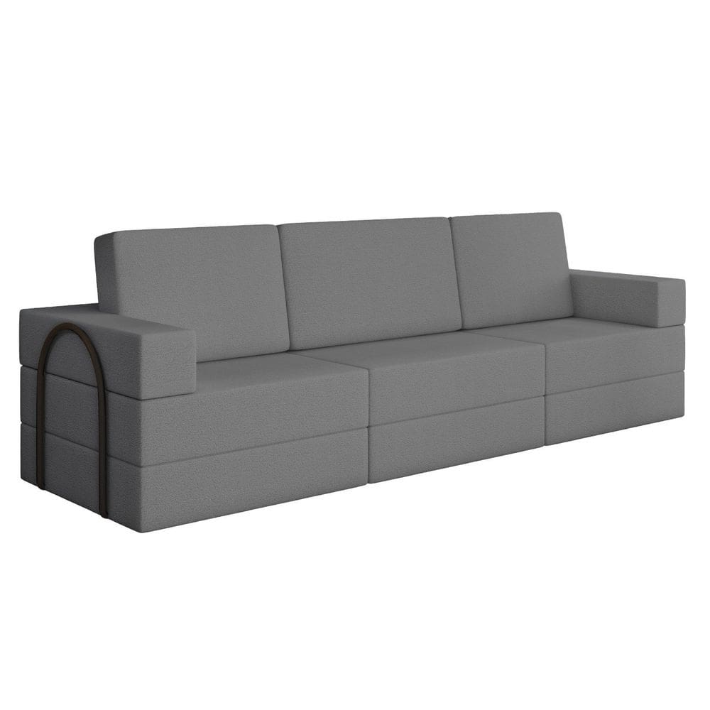 Sofá Cama para Sala de Estar 2 Lugares Magic Cinza