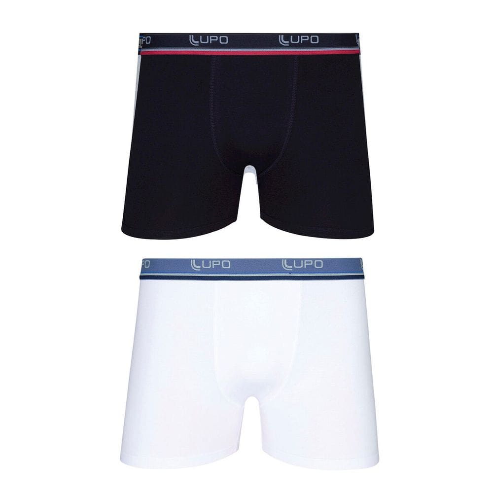 Kit com 2 Cuecas Adulto Boxer Algodão Lupo
