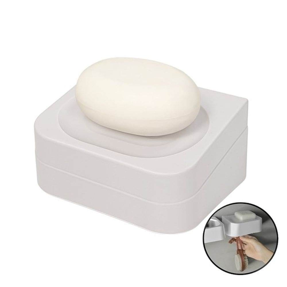 Saboneteira Porta Sabonete de Parede Com Adesivo Bege - Eleve SPE100BGF Ou