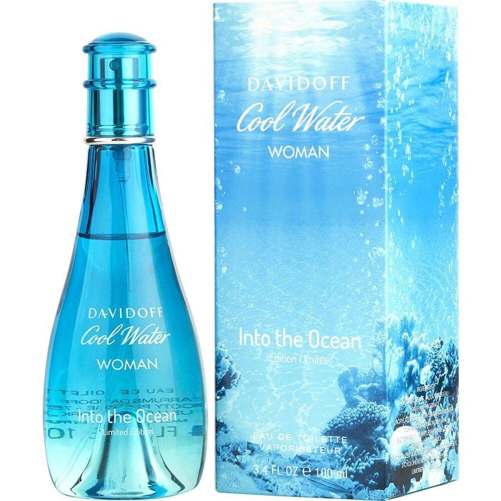 Perfume Feminino Davidoff Cool Water Into The Ocean Edt Spray 100 Ml (Edição Limitada)