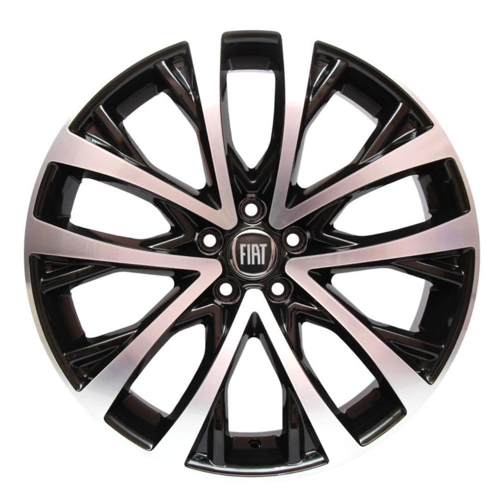 Roda Fiat Toro Aro 20 5X110 Diamantada Preta 1 Unidade