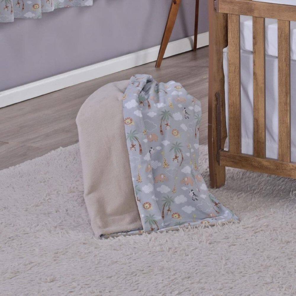 Manta Baby Cobertor Bebe Dupla Face Menino Menina 1,15 X