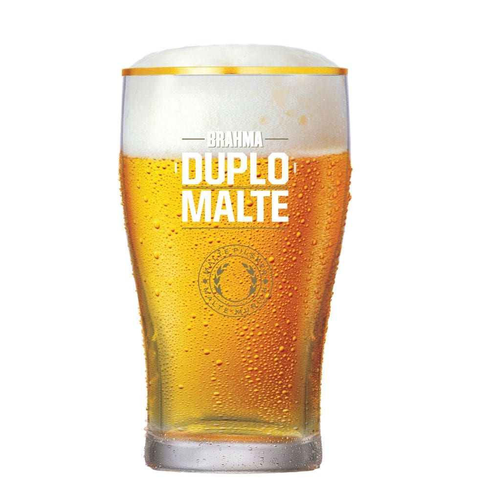 Copo de Cerveja Brahma Duplo Malte com Filete 473ml- Ruvolo