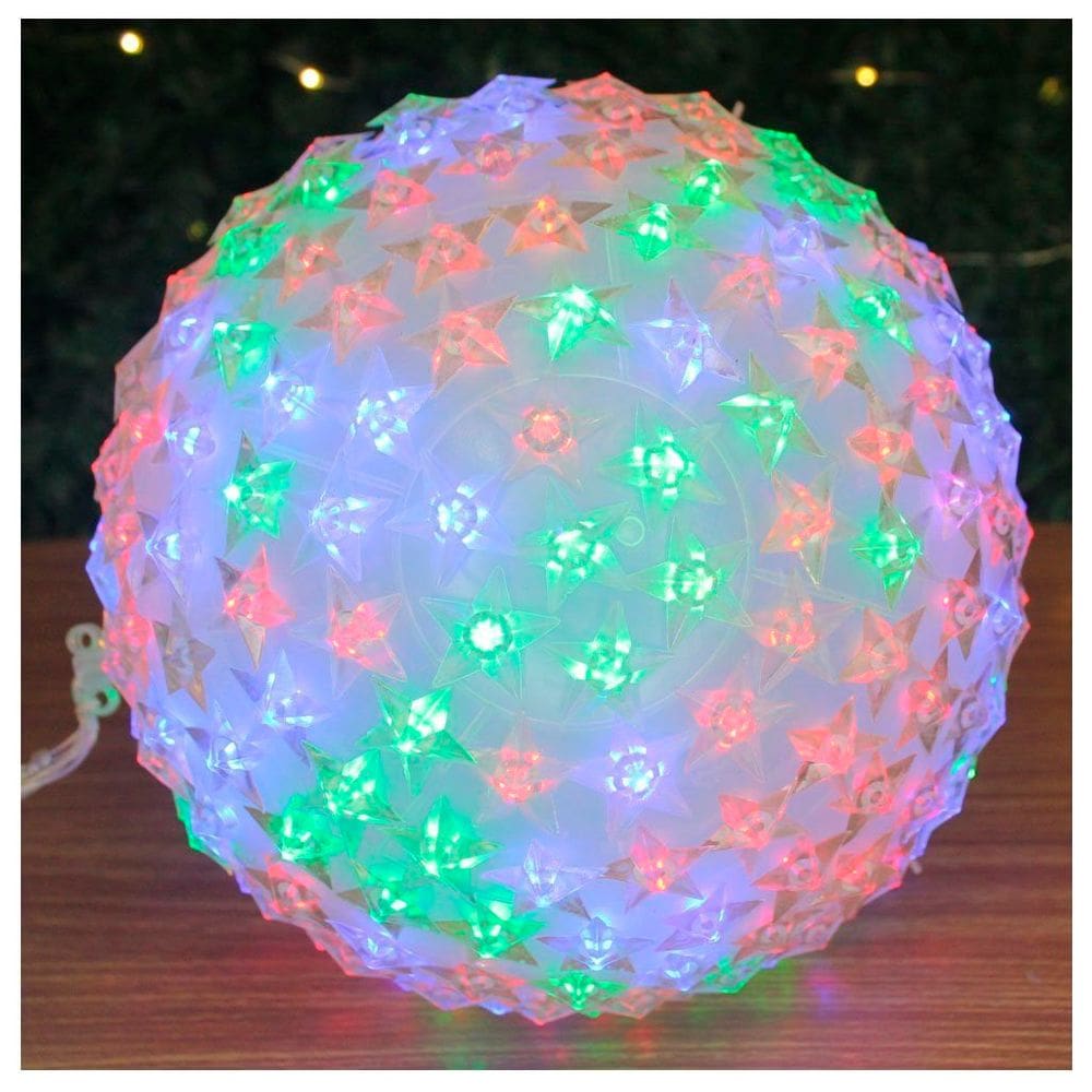 Pisca Bola Globo Estrelado Natal 300 Leds Colorido 220V