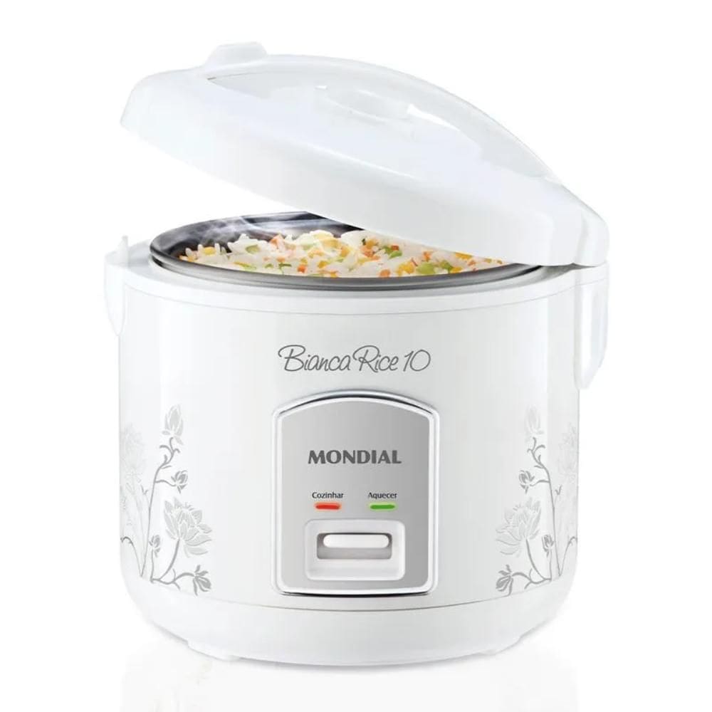 Panela Elétrica de Arroz Mondial Bianca Rice 10 Branco 700W 220V - PE-10
