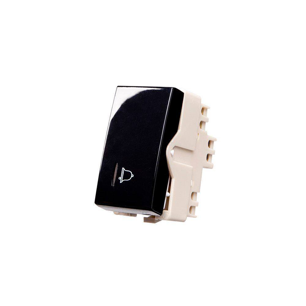 Módulo Interruptor Pulsador para Campainha com Luz MarGirius Sleek 10A Preto Ebony