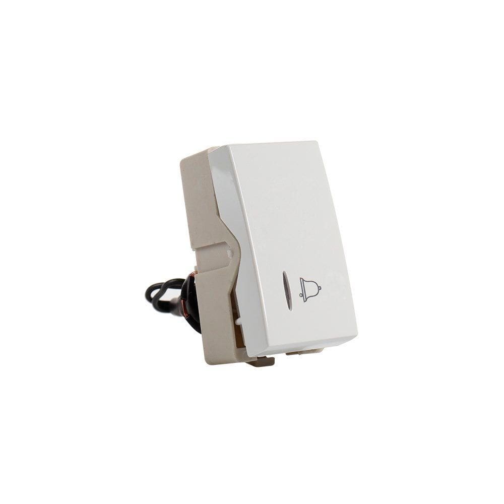 Módulo Interruptor Pulsador para Campainha com Luz MarGirius Sleek 10A Branco