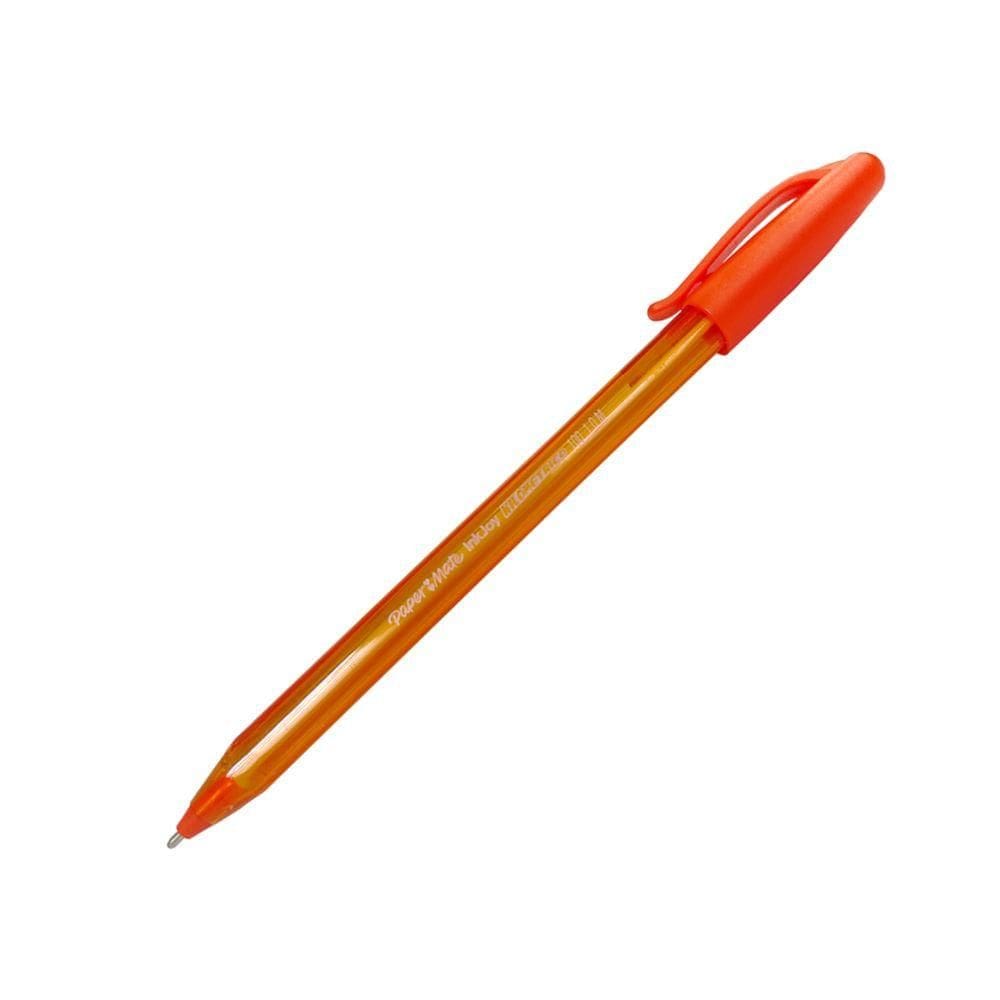 Caneta Esferográfica Kilometrica Laranja - Paper Mate