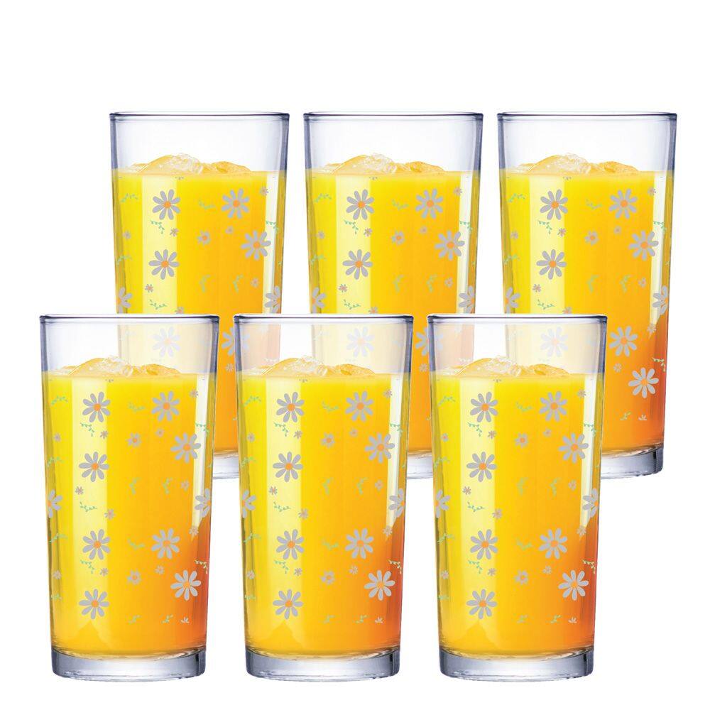 Jogo de Copos de Vidro LD Margarida 255ml, 6pcs- Ruvolo
