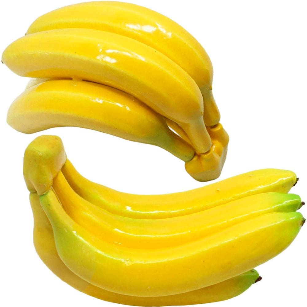 Kit 2 Maço Com 5 Bananas Em Isopor Artificial Enfeite Fruta