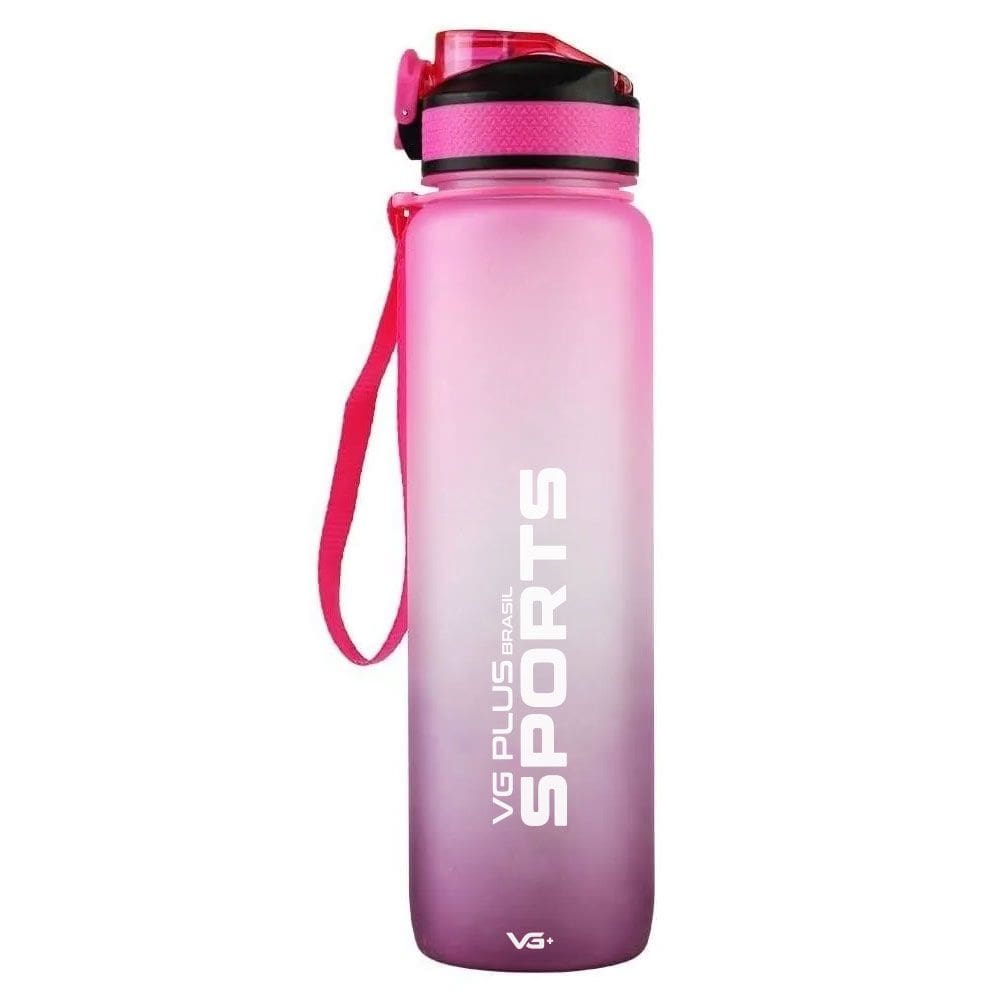 Garrafa Squeeze Plástico com Bico 1 Litro Academia VG+ Rosa