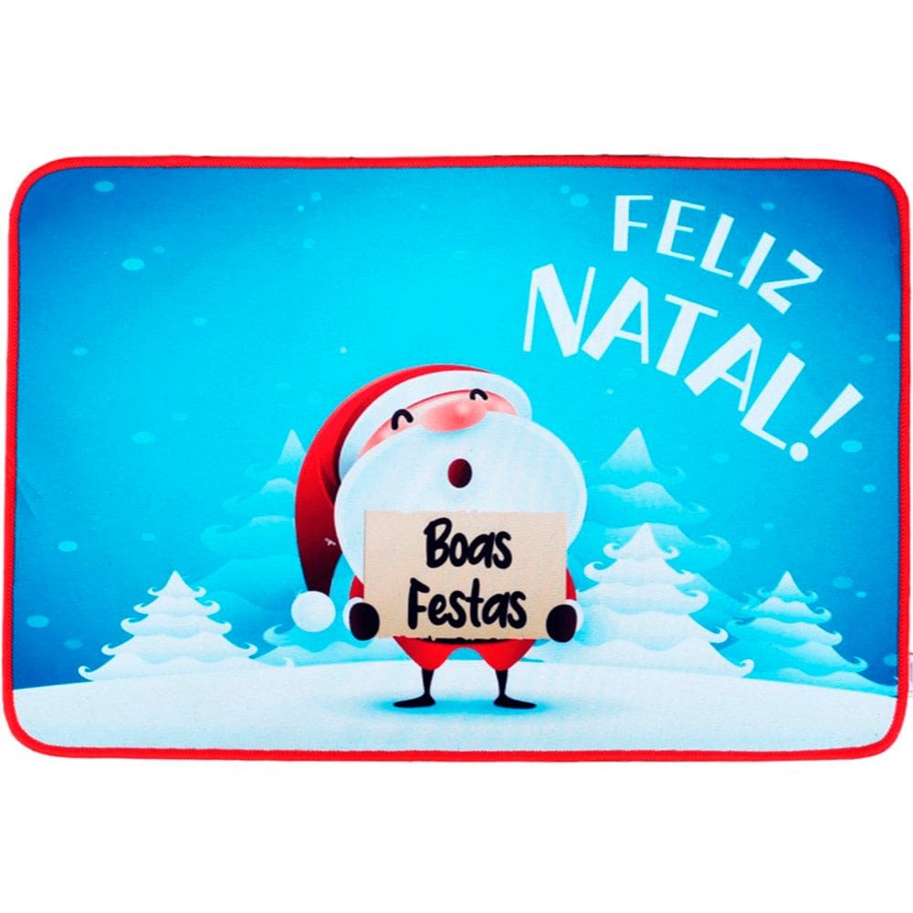 Tapete Capacho Porta Enfeite Boas Festas Decoração 39x59cm