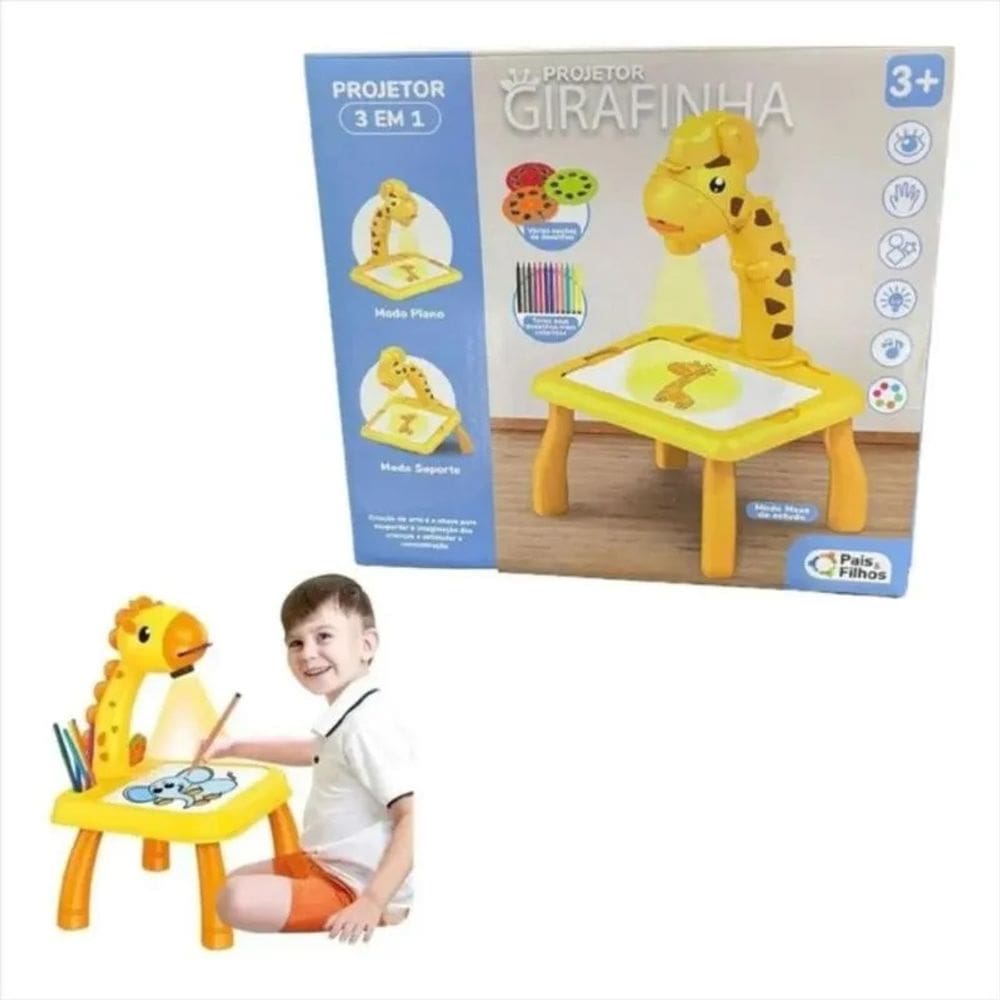 Projetor Infantil Girafinha Desenhos - Pais E Filhos