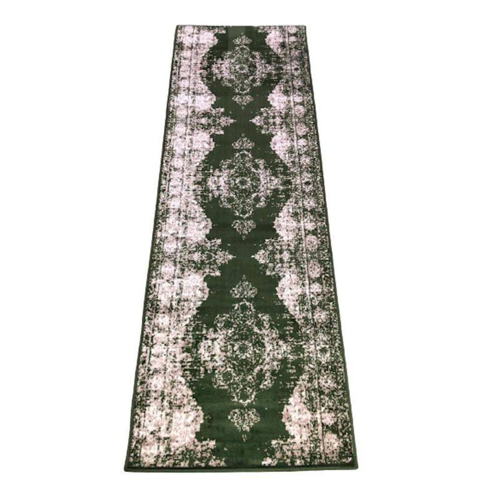 Passadeira Trilho 2M Vintage Reload Verde 80X200Cm Tpo Persa