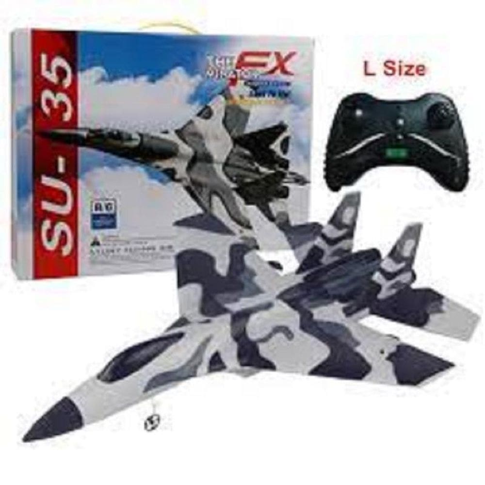 Avião Controle Remoto 2.4Gh Aeromodelo Caça Su35 Camuflado