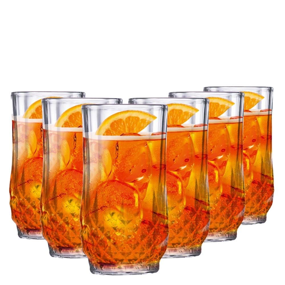 Copo de Vidro Senior Long Drink Multiuso 250ml 6pcs- Ruvolo