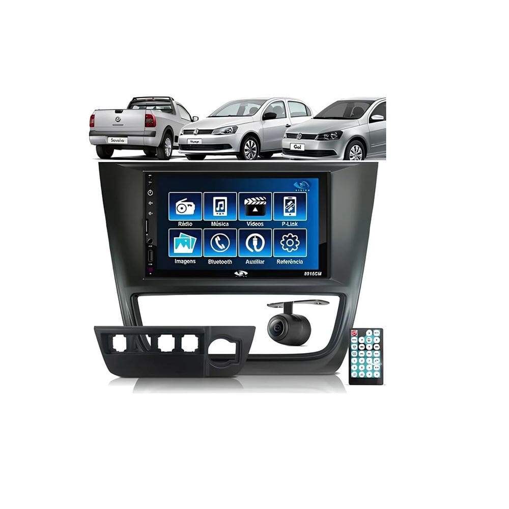 Kit Multimídia Gol Voy Saveiro G6 2013 / 2016 Mp5 Bt Usb FM SD Espelhamento